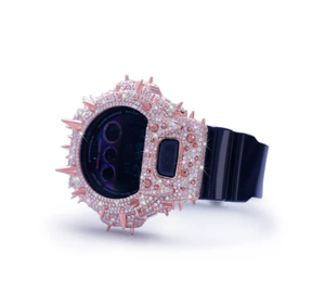 Montre de luxe en acier inoxydable avec boîtier rond, résistance à l'eau de 10 bars, bracelet en acier inoxydable et accents de diamants faits à la main - Product Image 2