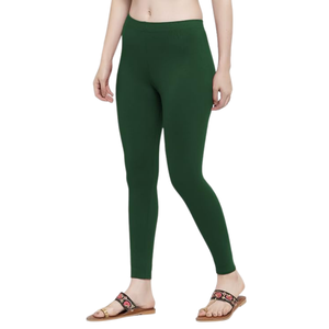 Leggings de yoga pour femmes en coton biologique et fibre de bambou, décontractés, respirants, tricotés, confortables, pour l'été, en gros - Product Image 2