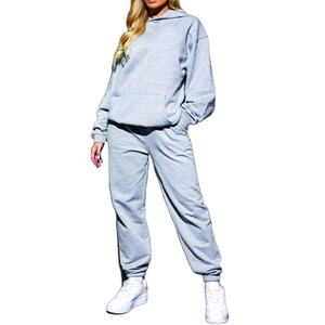 Nouveau pantalon de jogging décontracté en molleton pour femme, coupe régulière, avec poches, 100 % coton, idéal pour l'hiver et la course à pied (OEM personnalisé) - Product Image 4
