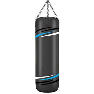 Sac de frappe lourd en cuir véritable pour fitness et boxe, rempli de sable - Product Image 1
