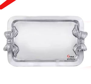 Plateau de service en acier inoxydable fini argent de qualité supérieure pour hôtel et restaurant à la maison - Product Image 5