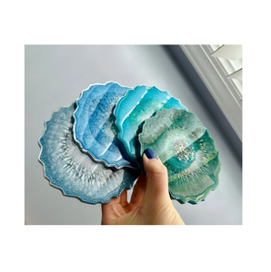 Diseño exclusivo de resina epoxi recién llegados manteles individuales lujosa decoración de mesa de granja posavasos decorativos - Product Image 1