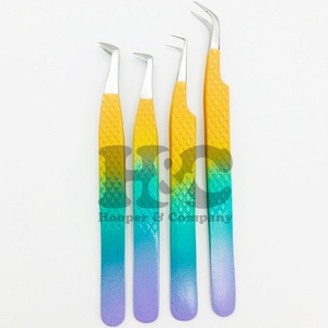 Pinzas profesionales para pestañas, logotipo personalizado para extensiones de pestañas postizas, Punta dentada de visón de acero inoxidable, MOQ BAJO sostenible - Product Image 3