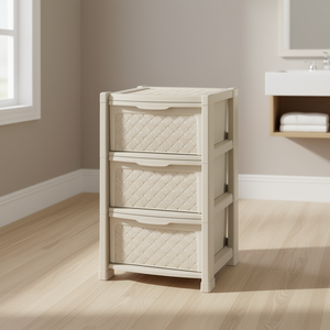 ARIANNA Angora 8025646210 Space-Saving Chest <b>Drawers</b> 3C (39x39x63.5cm) Tontarelli <b>Storage</b> <b>Drawers</b> - Product Image 3
