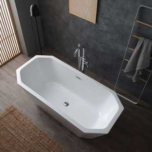 BEATRICE Octagonal <b>White</b> <b>Acrylic</b> Freestanding Tubs Luxury Bath Experience - Product Image 2