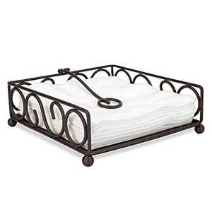 High Quality Galvanized Metal Tissue <b>Napkin</b> <b>Holder</b> for Tableware & Kitchen Countertop for Parties - Product Image 2