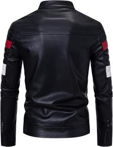 Venta al por mayor última moda hombres chaqueta de cuero de alta calidad de los hombres chaqueta de cuero - Product Image 3