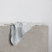 Serviettes en tissu de coton écologiques réutilisables faites à la main, couleur unie, taille personnalisée, pour mariage, avec logo sur mesure, vente en gros