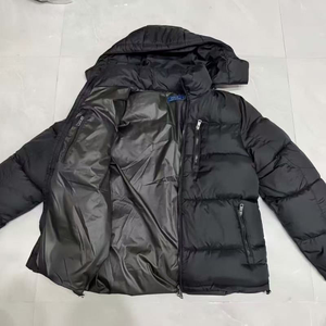 Blouson universitaire oversize zippé pour homme, qualité supérieure, uni, matelassé, respirant, imperméable, 100% coton, col montant, idéal printemps - Product Image 4