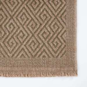Tapis réversible en polypropylène recyclé pour l'extérieur, tapis de voyage portable pour patio, vert 5100G - Product Image 4