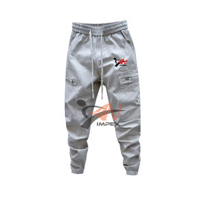 กางเกงคาร์โก้แบบทางการของผู้ชายมีซิปเอวยางยืดกันน้ำใส่ได้ทุกวันกางเกงคาร์โก้แบบปกติพิมพ์ลายออกแบบได้ตามต้องการ - Product Image 3