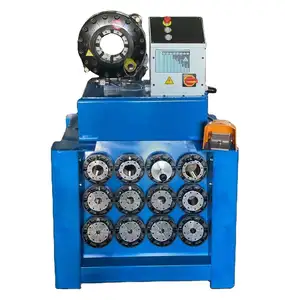 Stainless steel wire braided rubber hydraulic hose crimping machine 2inch 3 inch 4 inch big crimping diameter