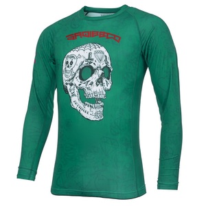 เสื้อแรชการ์ดผ้าทนทานพิมพ์ลายแบบกำหนดเอง แห้งเร็ว ระบายอากาศได้ดี ป้องกันแบคทีเรีย พร้อมเทคโนโลยีการพิมพ์แบบรีดร้อน - Product Image 1