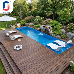 Piscine hors sol transparente de 20 pieds avec revêtement de sol, conteneur et pont pour enfants, en PRV/fibre de verre, épaisseur 8 mm, résistante aux UV, avec échelle de sécurité - Product Image 1