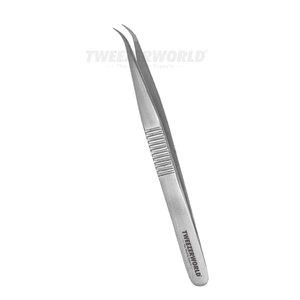 Pinzas de extensión de pestañas puntiagudas curvas Acero inoxidable profesional Etiquetado personalizado Pinzas de alta cantidad WORLD - Product Image 6