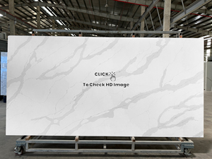 Buscado Proyecto residencial relacionado con la costura antipenetración Casa Baño Benchtop Calacatta Losa de piedra de cuarzo artificial - Product Image 3