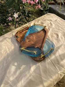 Plateau de service en bois de luxe fabriqué à la main avec Meena à prix raisonnable - Product Image 3