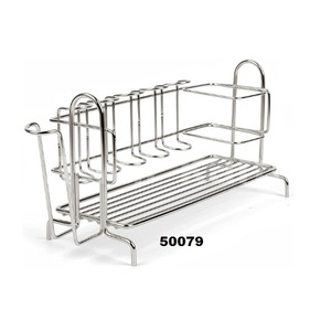 AK Stainless Steel Self <b>Toothbrush</b> <b>Holder</b> & Rack Shelf Model 50079 - Product Image 1