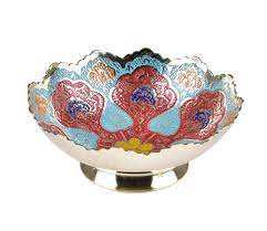 Bol de service en laiton classique pour la maison hôtel Restaurant salade de fruits vaisselle bols en laiton multicolores pour servir la salade fruits secs - Product Image 2