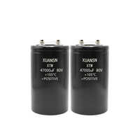 Condensateur électrolytique en aluminium 80V 47000uF 100V à bornes à vis pour onduleur de puissance et amplificateur audio, vente en gros