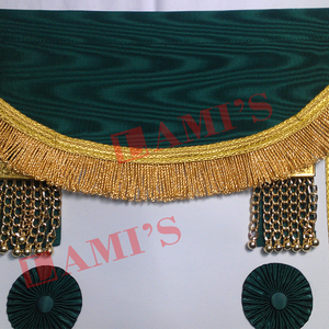Tablier Regalia de franc-maçon à bas prix avec franges Tablier fait main d'uniforme de cérémonie sur mesure à vendre - Product Image 4