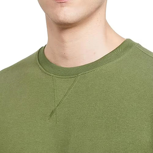 Sweat-shirts à capuche basiques pour hommes, col rond, brodés, 100 % coton, pull-over décontracté, sportswear, streetwear, couleur unie, automne, écologique - Product Image 3