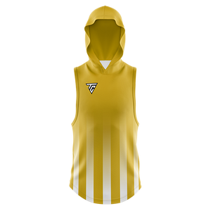 Sudadera con Capucha Personalizada para Hombre, de Algodón, Transpirable, sin Mangas, Diseño Deportivo, Bordada, de Felpa, para Invierno, Lisa, Teñida, con Bolsillo - Product Image 1