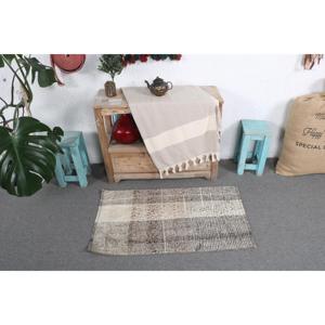 Tapis vintage 1,8 x 3,1 pieds, petit tapis turc, tapis oriental en laine noire - Product Image 3