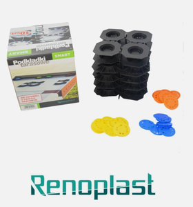 เรโนพลาสต์ ®   แผ่นรองพื้นระเบียง SMART Terrace Pads, ขายึดพลาสติกปรับระดับได้อเนกประสงค์สำหรับพื้นยก, ระเบียง, ลานบ้าน, ฐานรองยกพื้น - Product Image 1