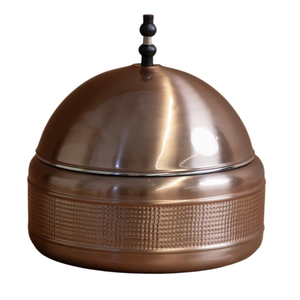 Chauffe-plats en or rose brillant Look vintage Serveur de nourriture chaude Cadeaux de pendaison de crémaillère Pièce élégante - Product Image 4