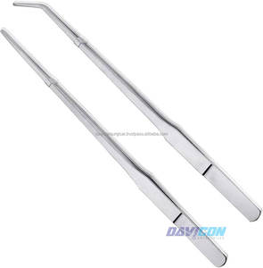 Pince à aquarium professionnelle de haute qualité, extra longue, en acier inoxydable (pinces droites et courbes) par DAVICON ENTERPRISES - Product Image 4