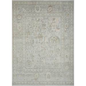 Tapis en laine noué à la main Erbe, gris et noir, motif floral abstrait, rectangulaire, pour salon, couloir, ENLP-10, technique artisanale - Product Image 1