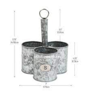 Trending Galvanized <b>Utensil</b> Organizer <b>Storage</b> Rack Caddy Tool Silver Color for Home Restaurant Hotels Kitchen Tool Caddy Holder - Product Image 6