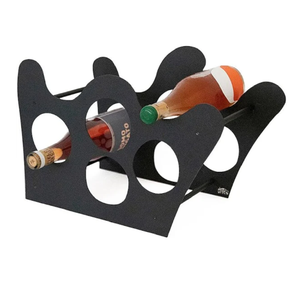 Soporte de vino de metal con placa de cobre de nido de abeja soporte elegante y duradero para exhibir vino en cualquier espacio disponible a precio al por mayor - Product Image 5