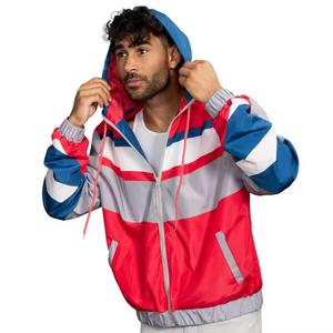 Custom Zip up Stand Collar Vintage Sports Football <b>Jackets</b> Men Soft Shell Lightweight Nylon <b>Track</b> <b>Jacket</b> Windbreaker - Product Image 3