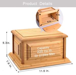Urna de madera Urnas profesionales de bambú para cenizas humanas Entierro de adultos-Urnas de cremación (bambú) - Product Image 4
