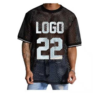 Ropa de calle personalizada, Retro camiseta de fútbol, camisetas baratas, ropa de fútbol de malla americana Vintage para entrenamiento, camisetas de fútbol - Product Image 5