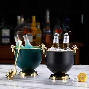 OEM Manufacturer Metal Ice Bucket Farmhouse Bar <b>Wine</b> Champagne <b>Cooler</b> Party Table <b>Beverage</b> Holder Country Home Entertaining - Product Image 3