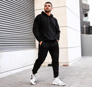 Conjunto de Jogger deportivo de talla grande al por mayor, ropa de entrenamiento y jogging, Sudadera con capucha holgada de algodón 100% para Unisex 2026 - Product Image 2