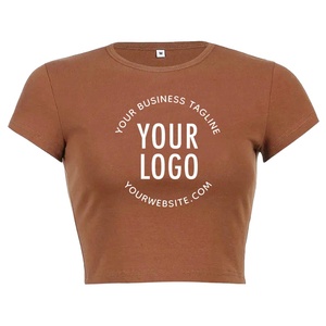 T-shirts personnalisés de haute qualité, vêtements décontractés, t-shirts fins, crop tops pour femmes - Product Image 2
