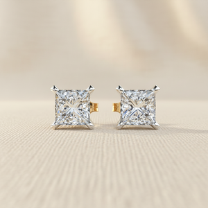 ต่างหูเงินแท้ 925 ประดับเพชรโมอิสซาไนต์ทรงเจ้าหญิง แบบติดหู ดีไซน์คลาสสิก สำหรับผู้หญิง สวมใส่ได้ทุกวัน ทันสมัย เหมาะเป็นของขวัญวันครบรอบ - Product Image 1