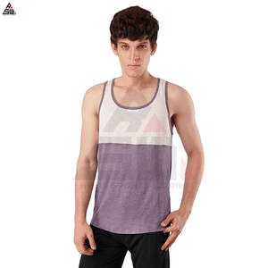 Débardeurs de sport pour hommes en coton tricoté respirant avec logo personnalisé, pour la musculation et la remise en forme - Product Image 4