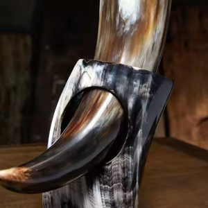 Soporte de Cuerno de Búfalo Natural Pulido, Hecho a Mano, Ecológico, de Forma Natural, Estilo Moderno, Decoración Tradicional para Bodas y Hogar, para Beber Saniya - Product Image 3