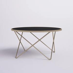 Table basse moderne de luxe de haute qualité, écologique, plateau en verre noir, cadre en métal, M.R. ARTISANAT pour le salon Indien - Product Image 2