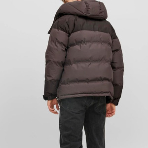 Chaqueta Acolchada de Invierno para Hombre, Tejido Sólido, Servicio OEM, con Capucha, Ajustada, Personalizable - Product Image 3