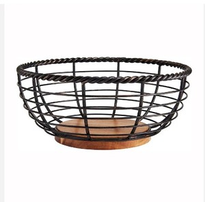 Cesta organizadora de almacenamiento de rejilla de alambre de hierro y Metal Rectangular respetuosa con el medio ambiente personalizable, manijas plegables, cestas de frutas para uso en la cocina - Product Image 6