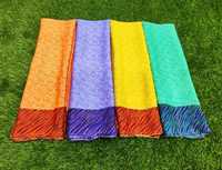 Sutra cerah Georgette saree kualitas terbaik lembut kain gaya Modern dicetak Saree dengan blus berat pesta pernikahan