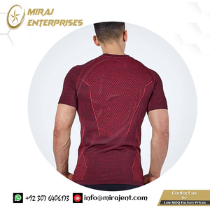 เสื้อยืดรัดรูปแห้งเร็วสำหรับผู้ชาย,เสื้อยืดสำหรับใส่วิ่งออกกำลังกายเล่นเพาะกายฟิตเนสเสื้อผู้ชาย - Product Image 6