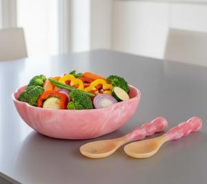 Ensaladera y Cubiertos de Resina Hechos a Mano |   Tazón Decorativo de Resina para Servir y Almacenar Alimentos con Cuchara |   Colores y Tamaños Personalizados Disponibles - Product Image 5