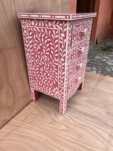 Table basse moderne rose et blanche en os incrusté, meubles de luxe faits à la main pour le salon et la salle de séjour, prix direct d'usine - Product Image 3